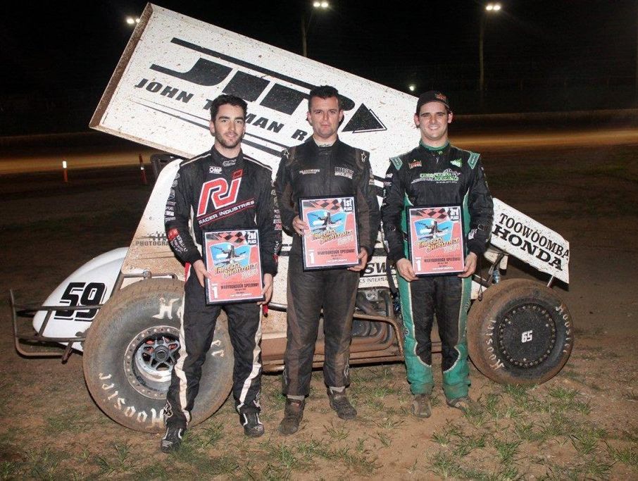 Easter Tri-City Shootout winners of the main event: James McFadden (2nd), Kevin Titman (1st), Luke Oldfield (3rd).
Easter Tri-City Shootout winners of the main event: James McFadden (2nd), Kevin Titman (1st), Luke Oldfield (3rd).